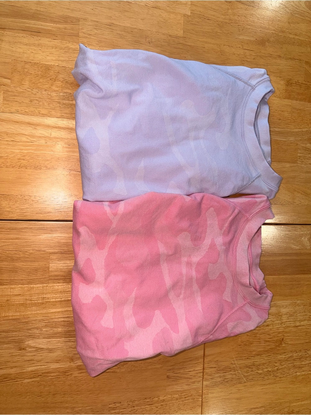 SHEIN Pink & Lavender Camo Long Sleeve Tops